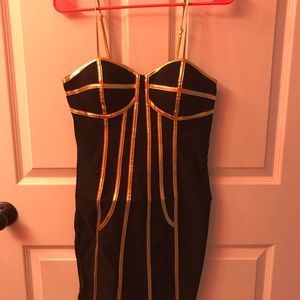 Black and gold dress